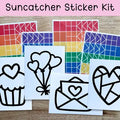 Valentine Suncatcher Sticker Craft Kit Set for Kids