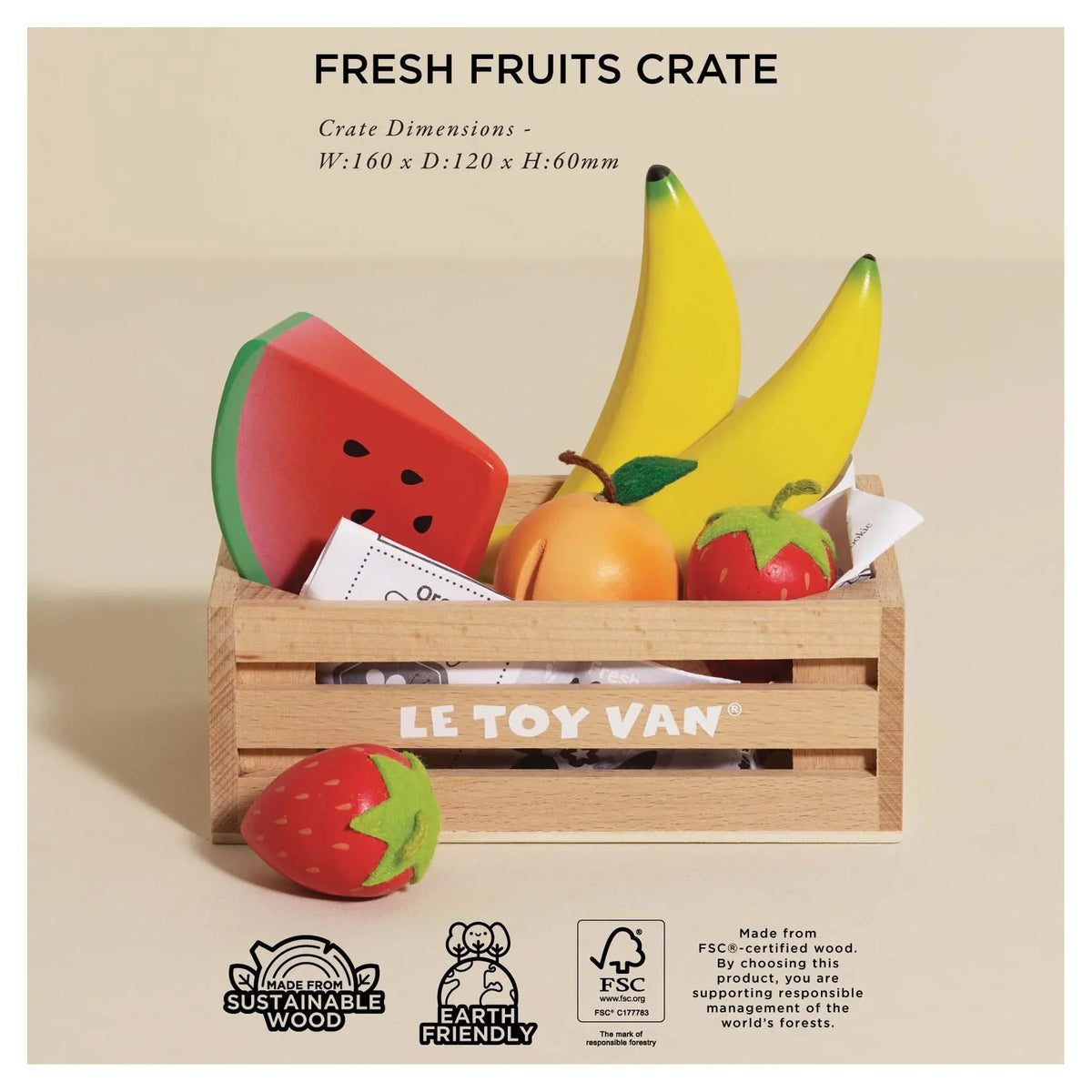 Assorted Fruit and Vegetable Wood Toy For Kids