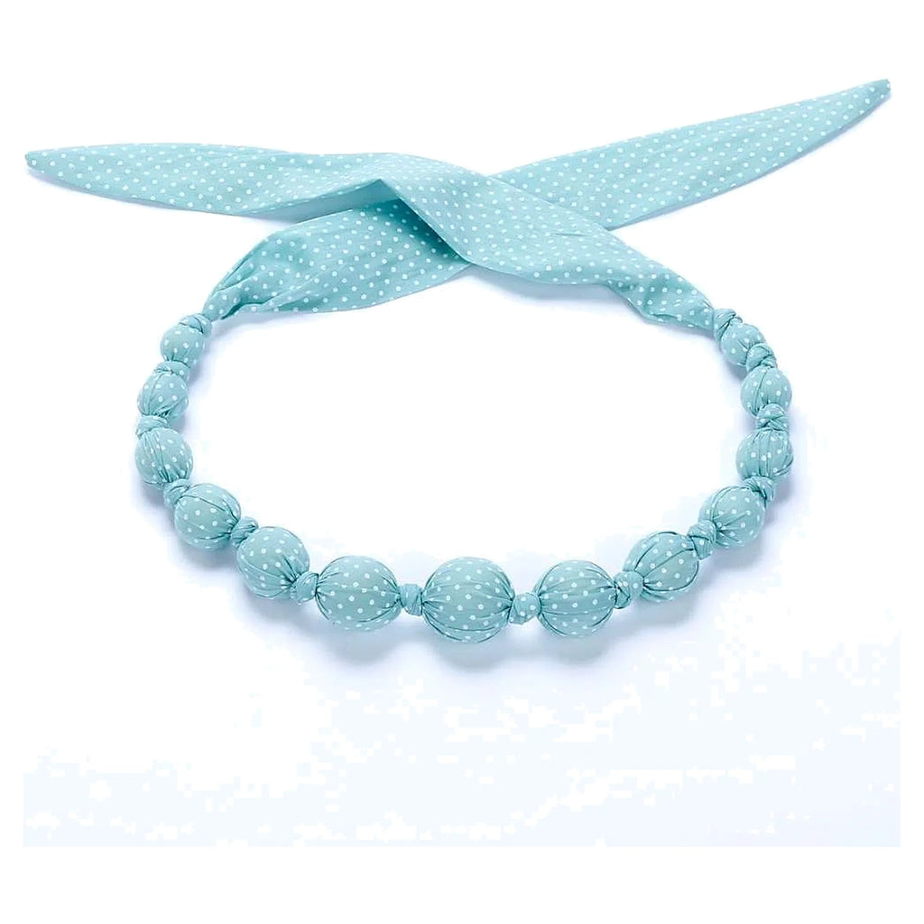Girls Beaded Cloth Necklace - Origami - Blue