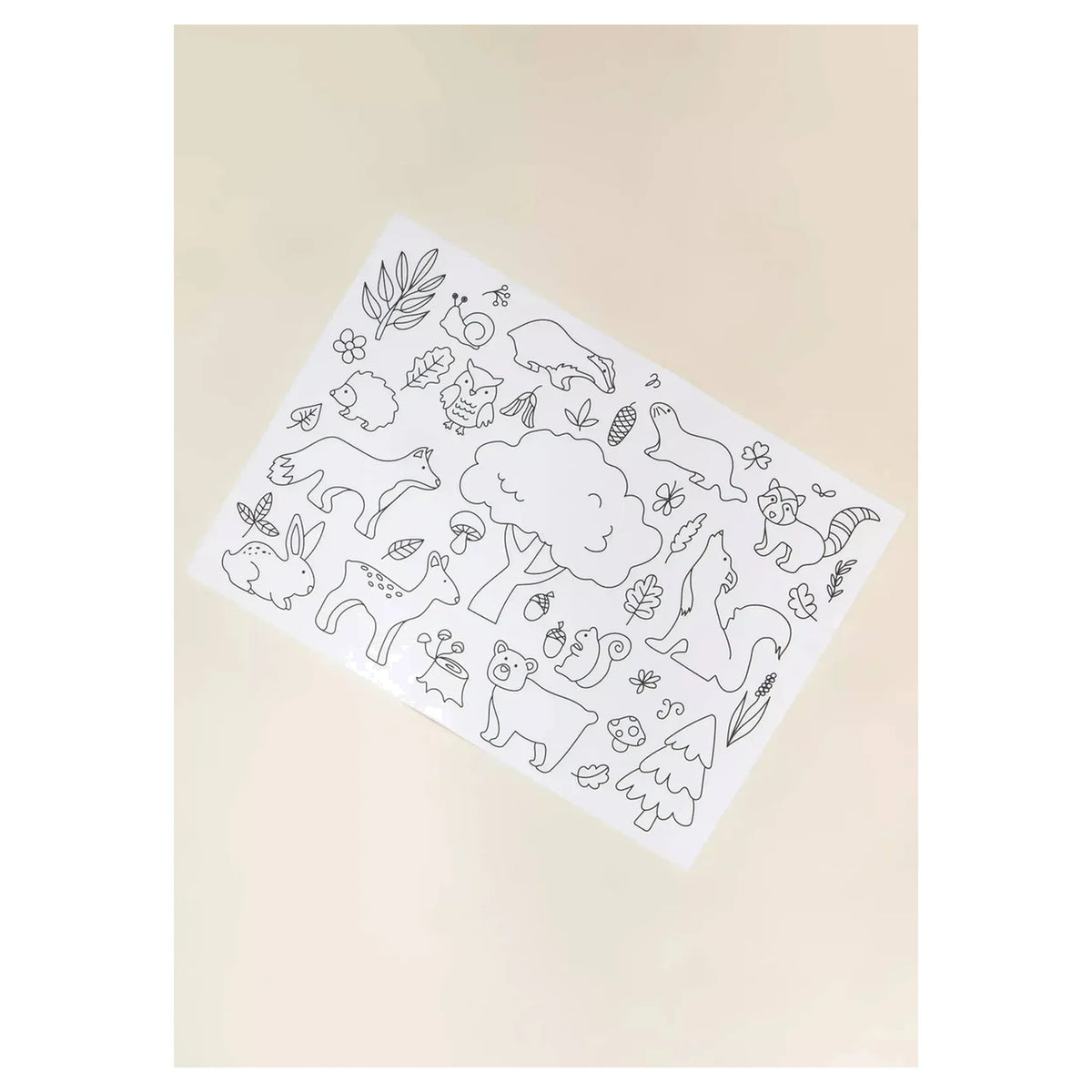 Set of 4 Silicone Washable Coloring Placemats & Markers