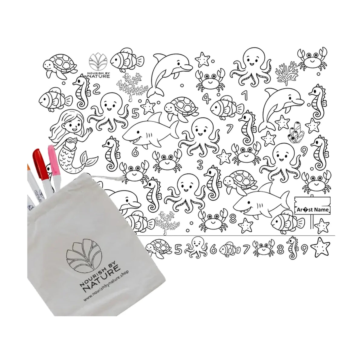 Silicone Colouring Mat - Seek N Spot Under the Sea