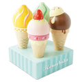 Wooden Ice Cream Cones Set