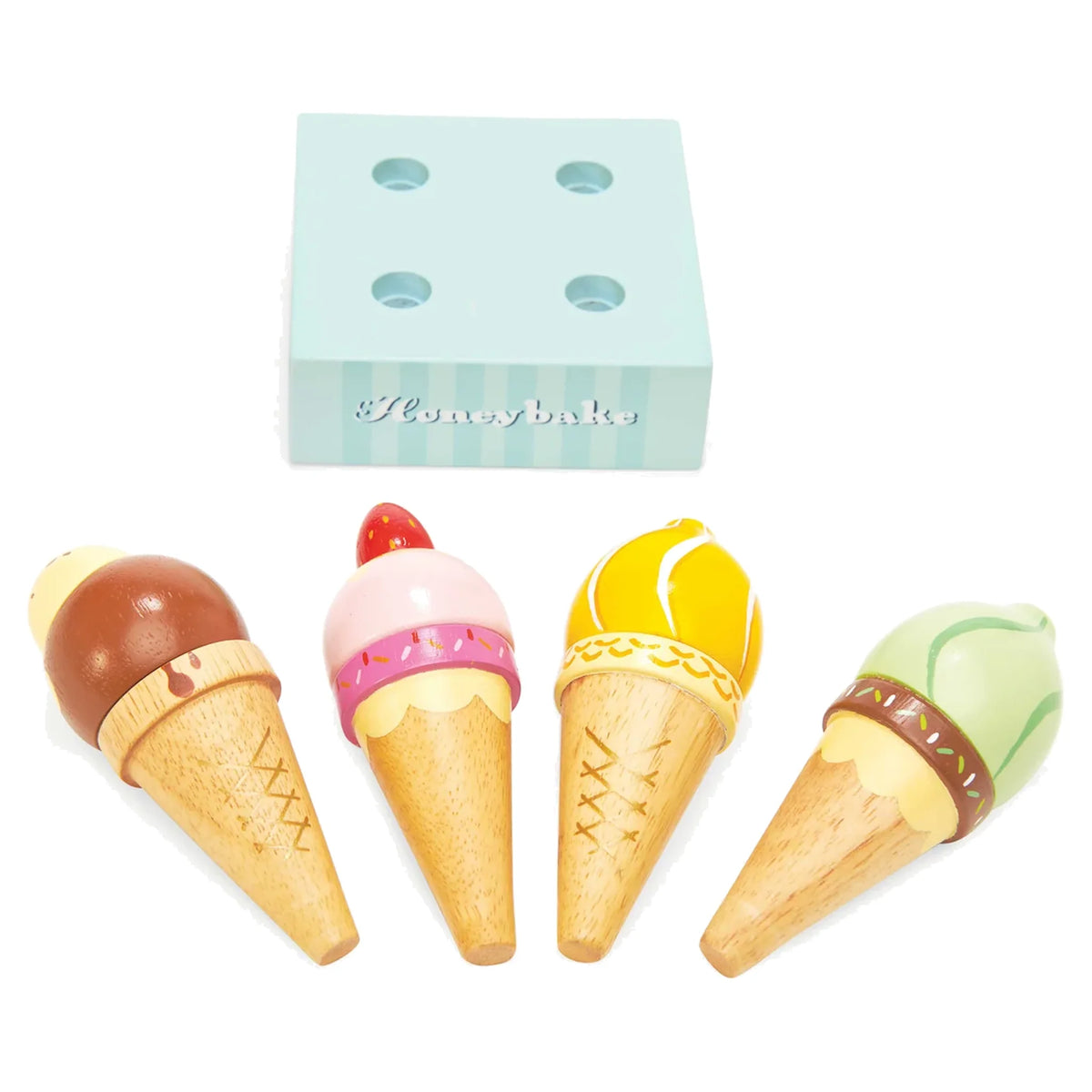 Wooden Ice Cream Cones Set