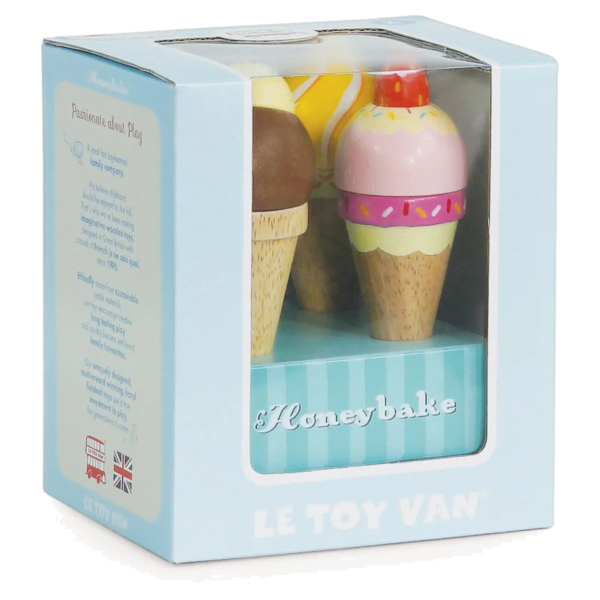 Wooden Ice Cream Cones Set