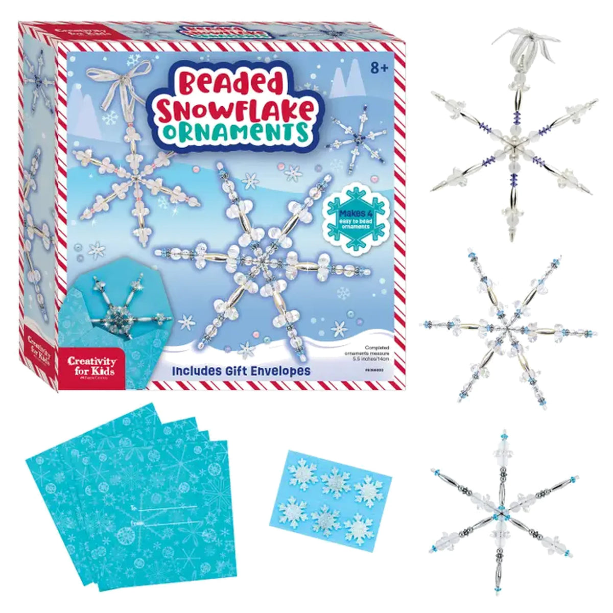 Beaded Snowflake Ornaments – Holiday Diy Craft For Kids