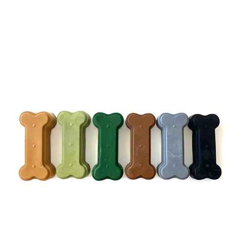 Beeswax Crayons - Dinosaur Bone - 6 Eco-Friendly Colors