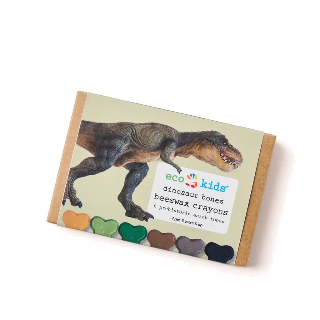 Beeswax Crayons - Dinosaur Bone - 6 Eco-Friendly Colors