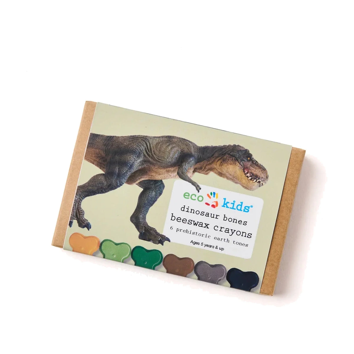 Beeswax Crayons - Dinosaur Bone - 6 Eco-Friendly Colors