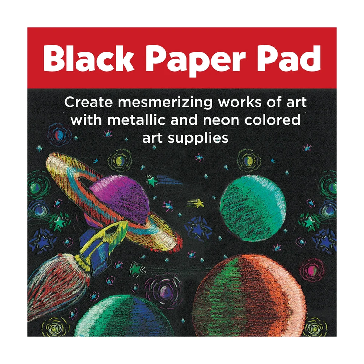 Black Paper Sketch Pad 25 Sheets, 9" x 12"
