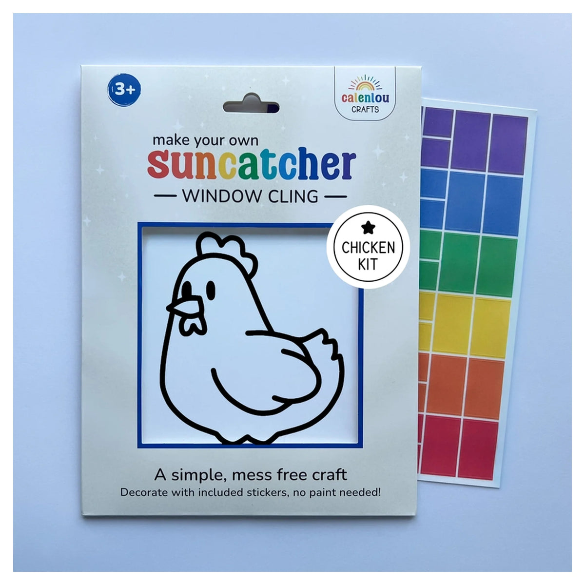 Chicken Suncatcher Sticker Craft Kit for Kids