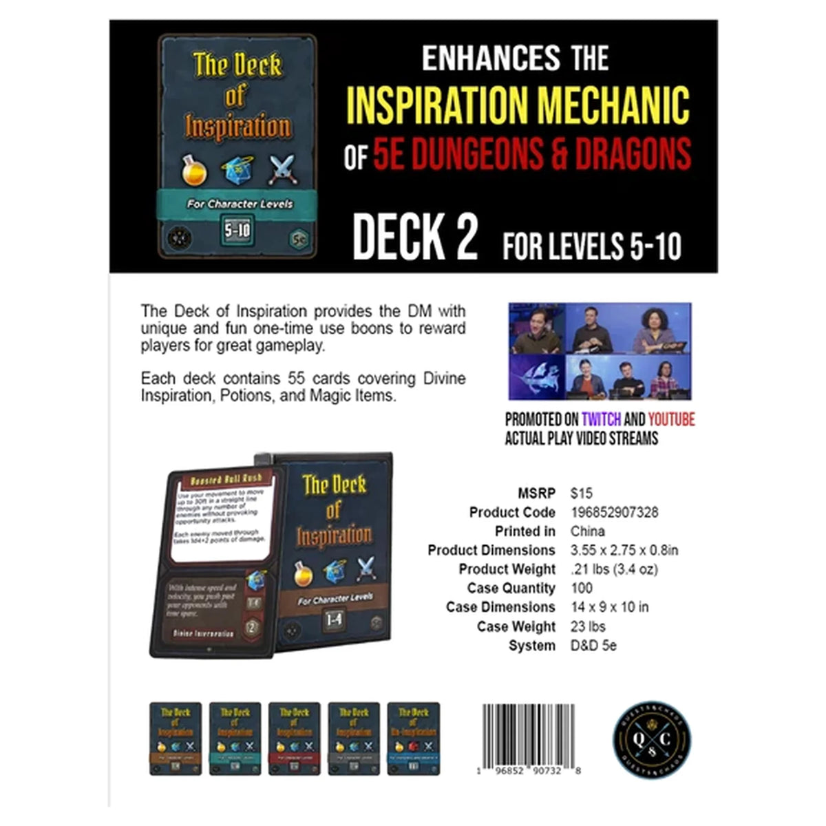 Deck of Inspiration: Lvl 5-10