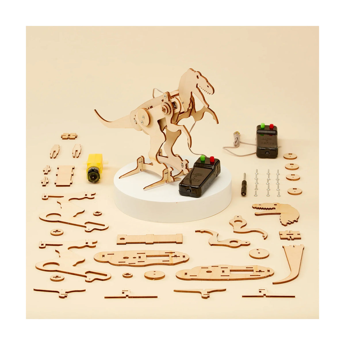 Dinosaur Robot DIY Kit - T-Rex, STEM Toy, Craft Kit