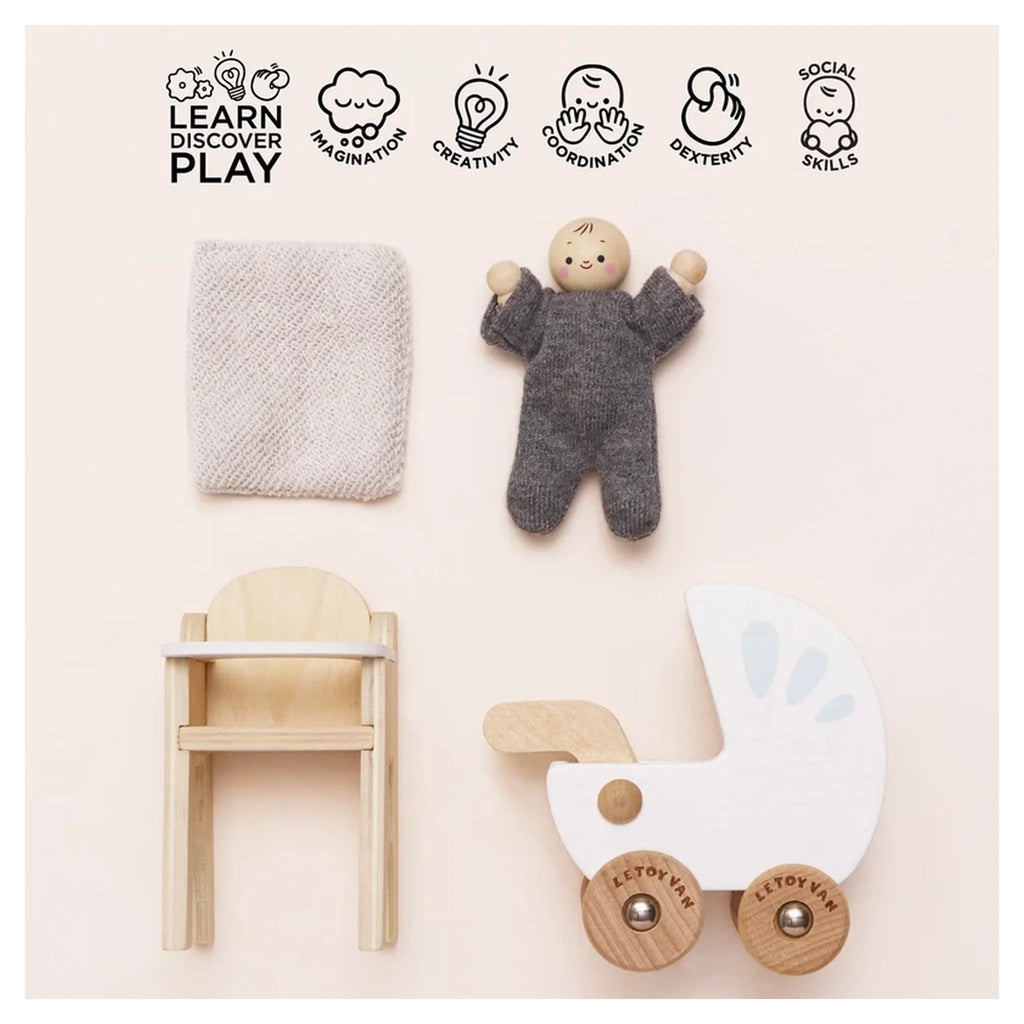 Dolls House Nursery & Baby Set