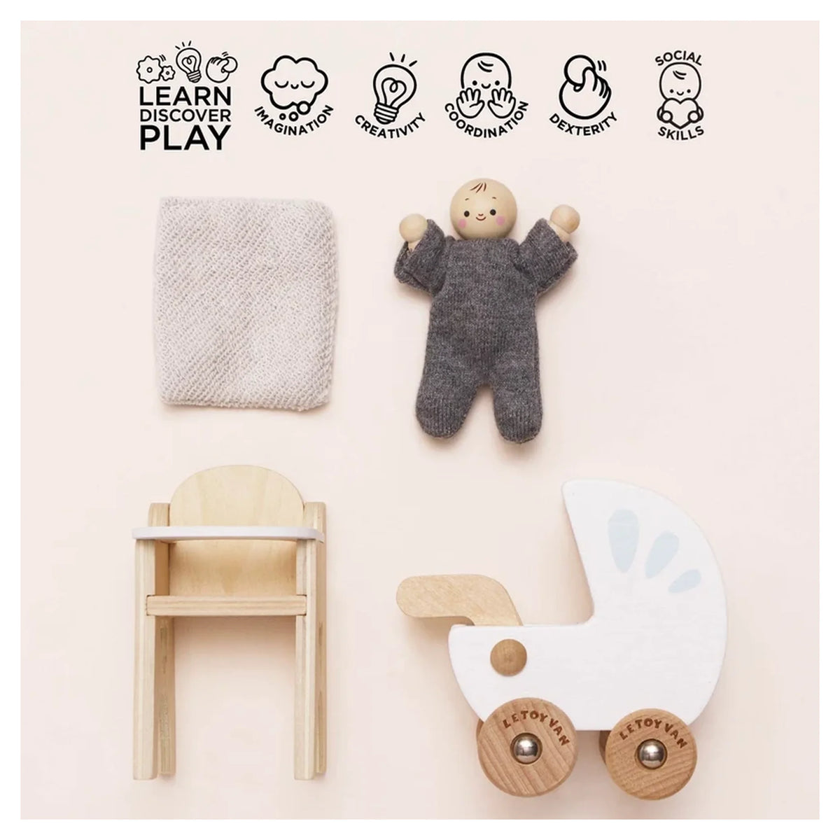 Dolls House Nursery & Baby Set