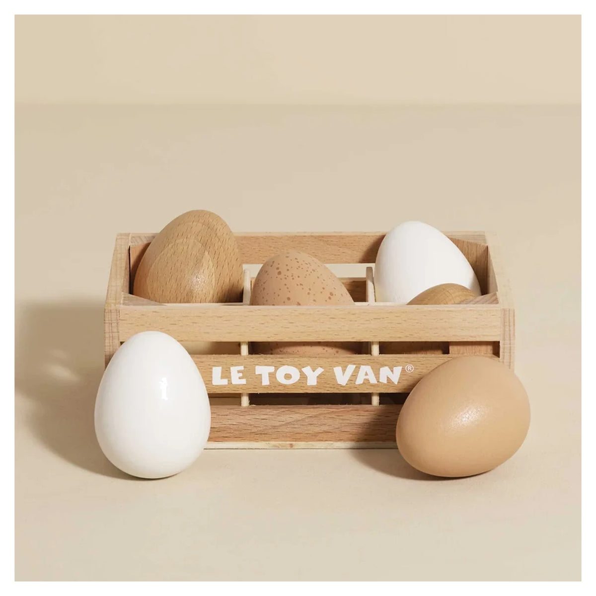 Farm Eggs Wooden Market Crate