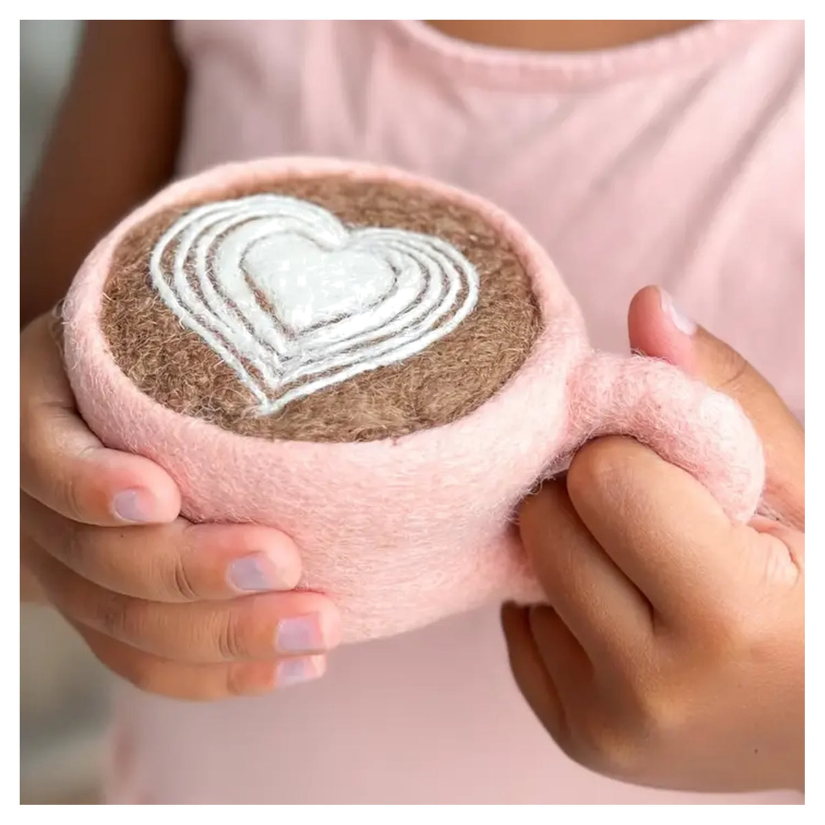 Felt Day Coffee / Latte Cup and Cookie