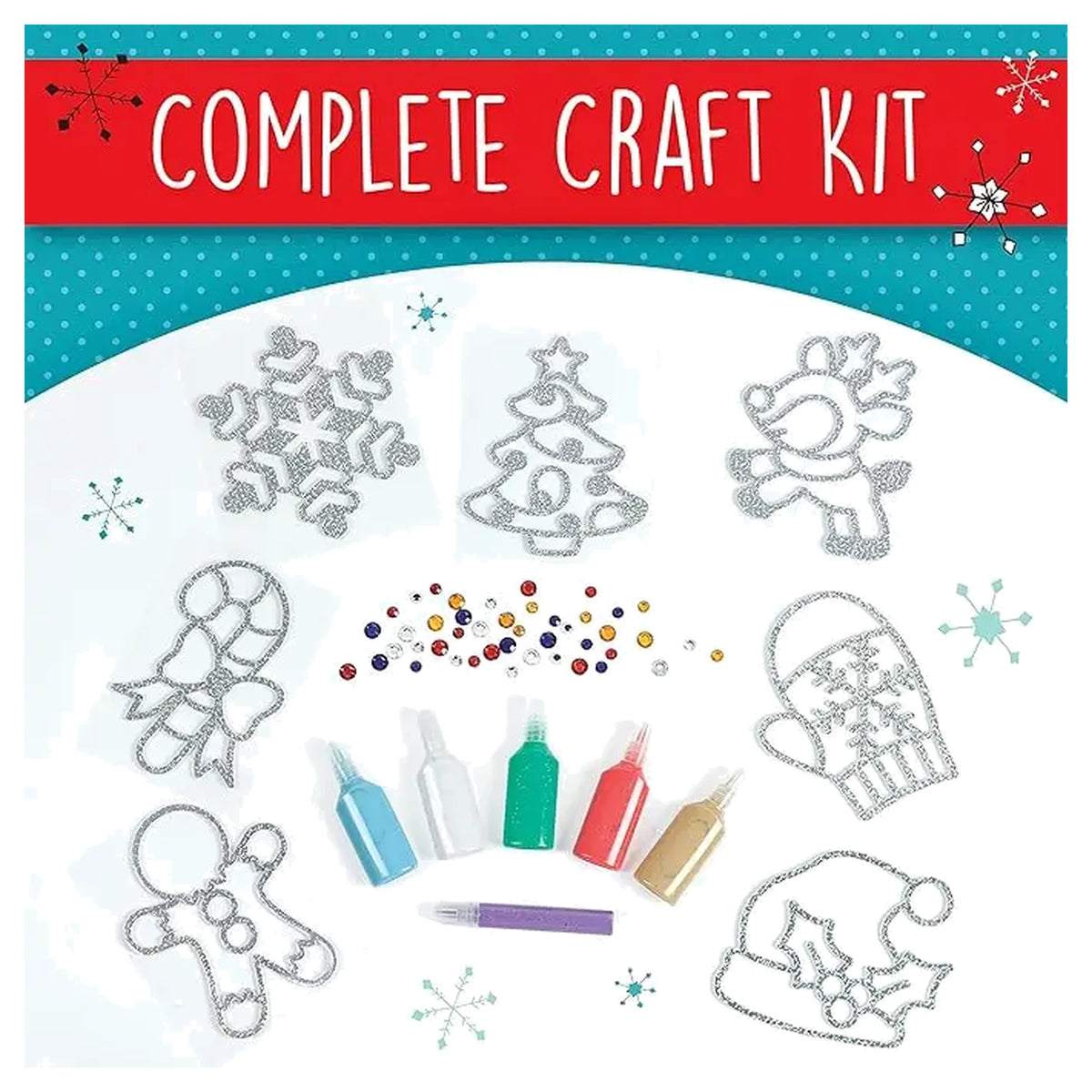 Holiday Easy Sparkle Window Art Diy Craft Kit For Kids