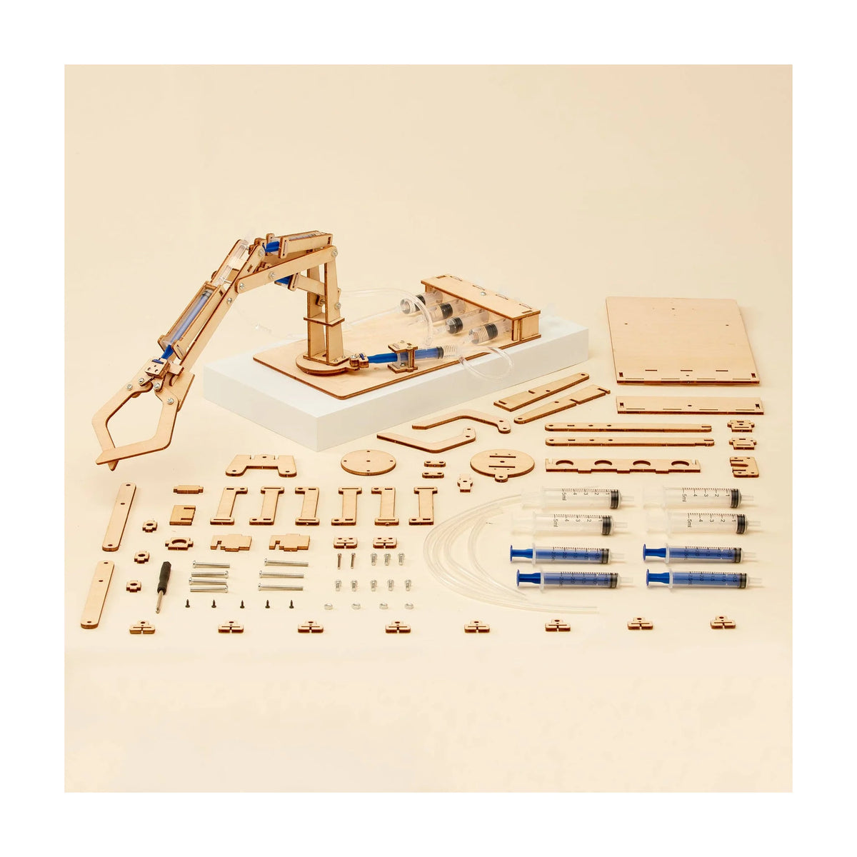 Hydraulic Robotic Arm DIY Kit, Educational STEM Toy for Kids