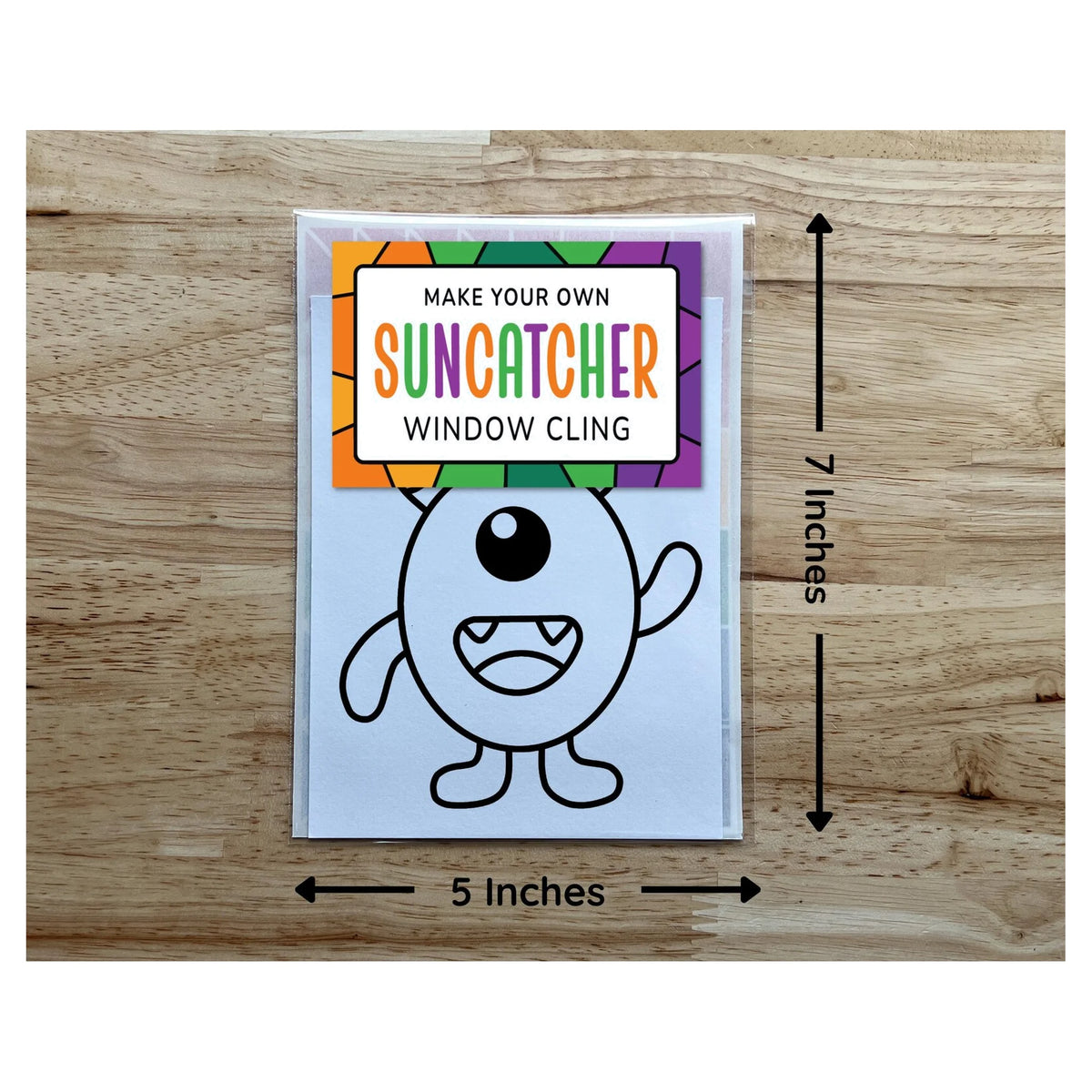 Monster Suncatcher Sticker Craft Kits for Kids