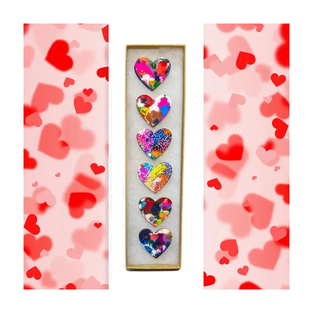Multicolor Heart Crayon Gift Box