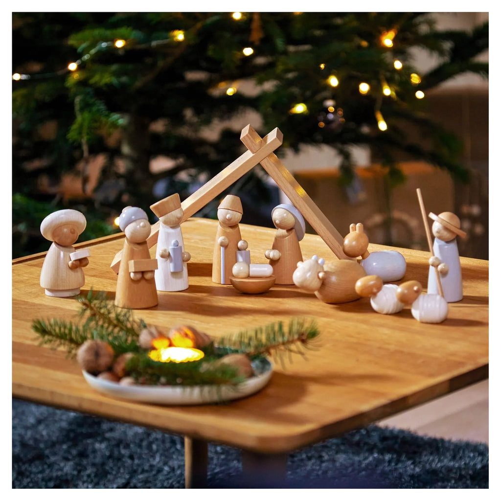 Natural Wood Nativity Set