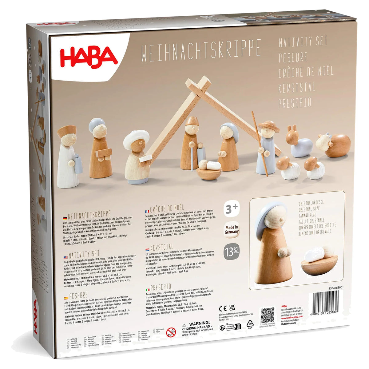 Natural Wood Nativity Set