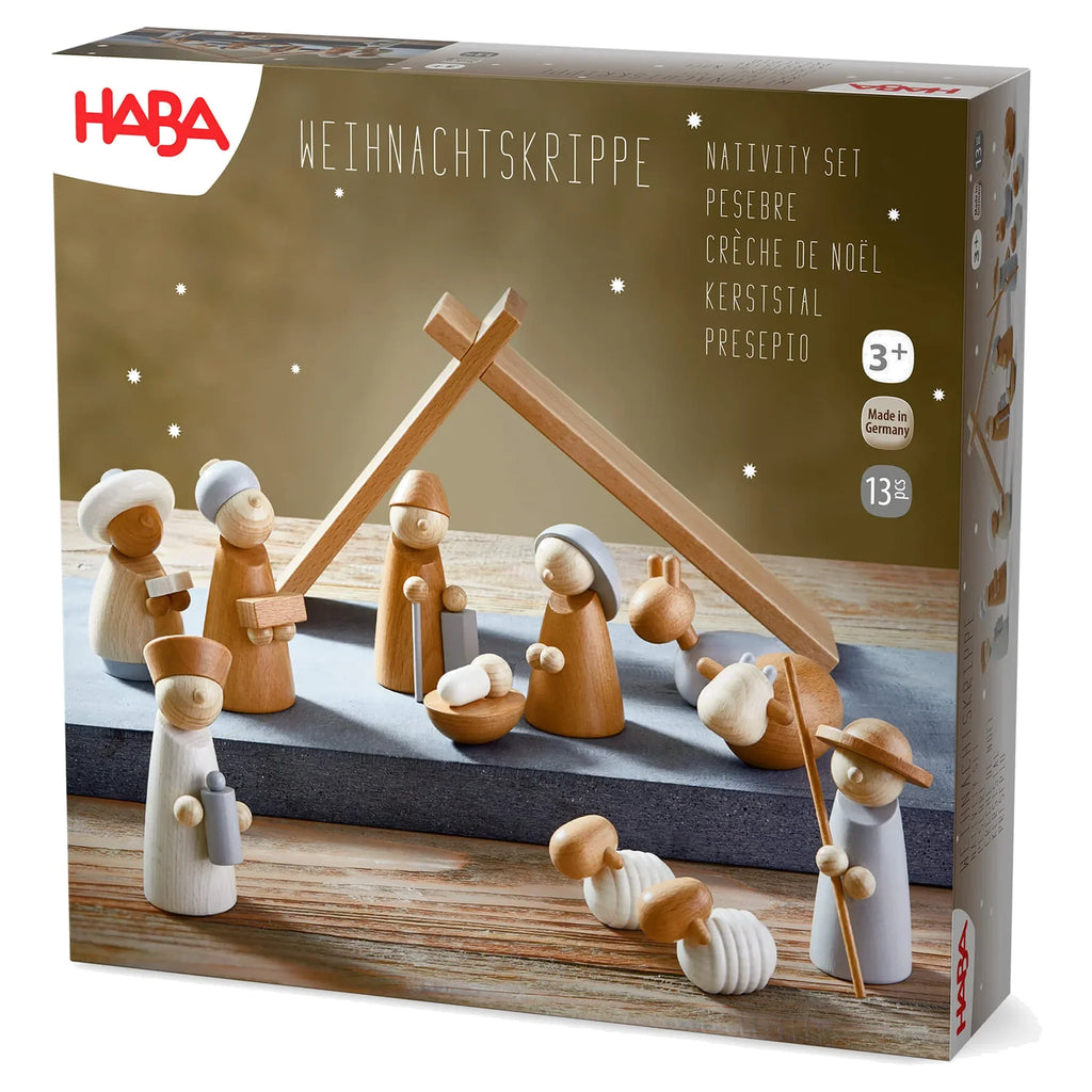 Natural Wood Nativity Set