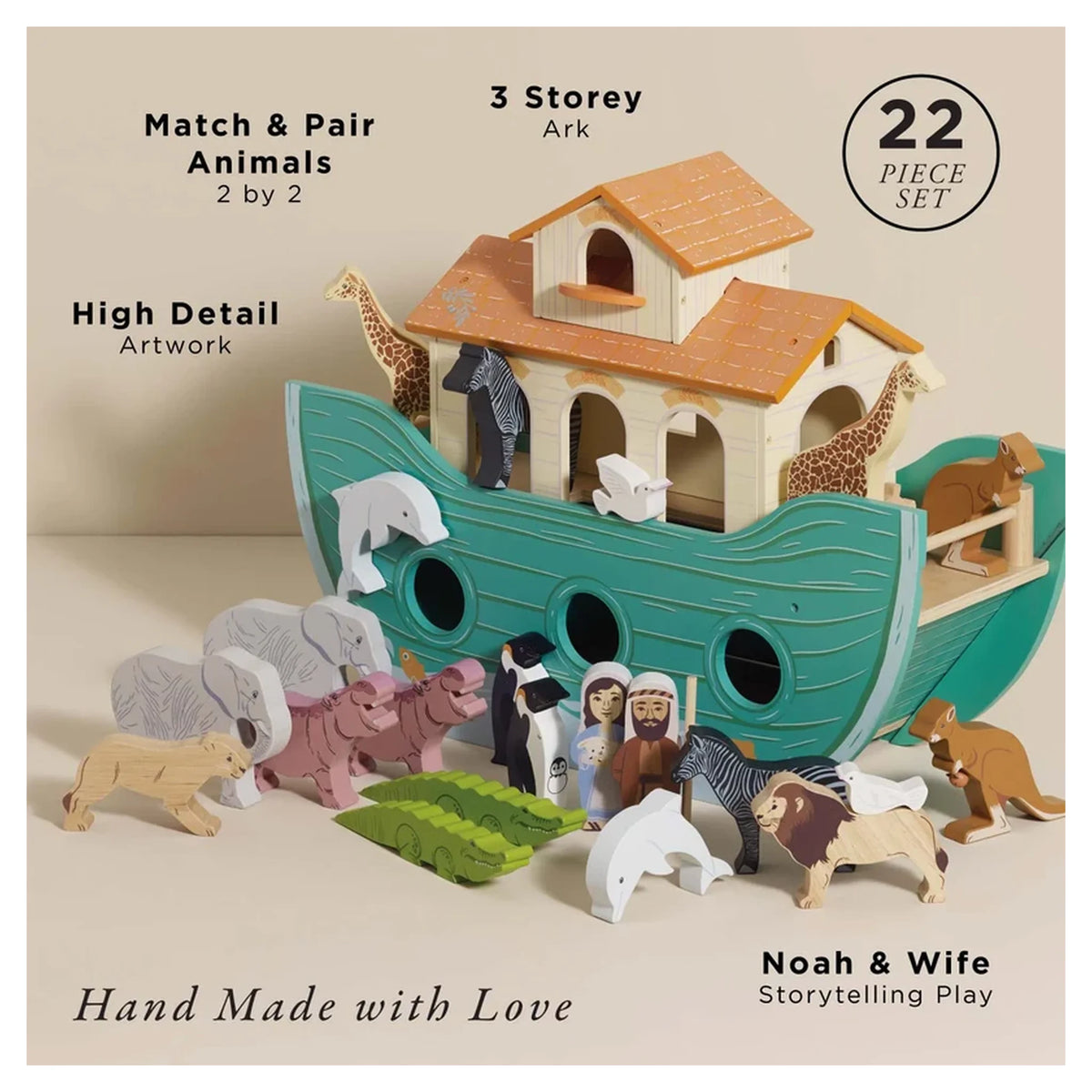 Noah’s Great Wooden Ark & Animals
