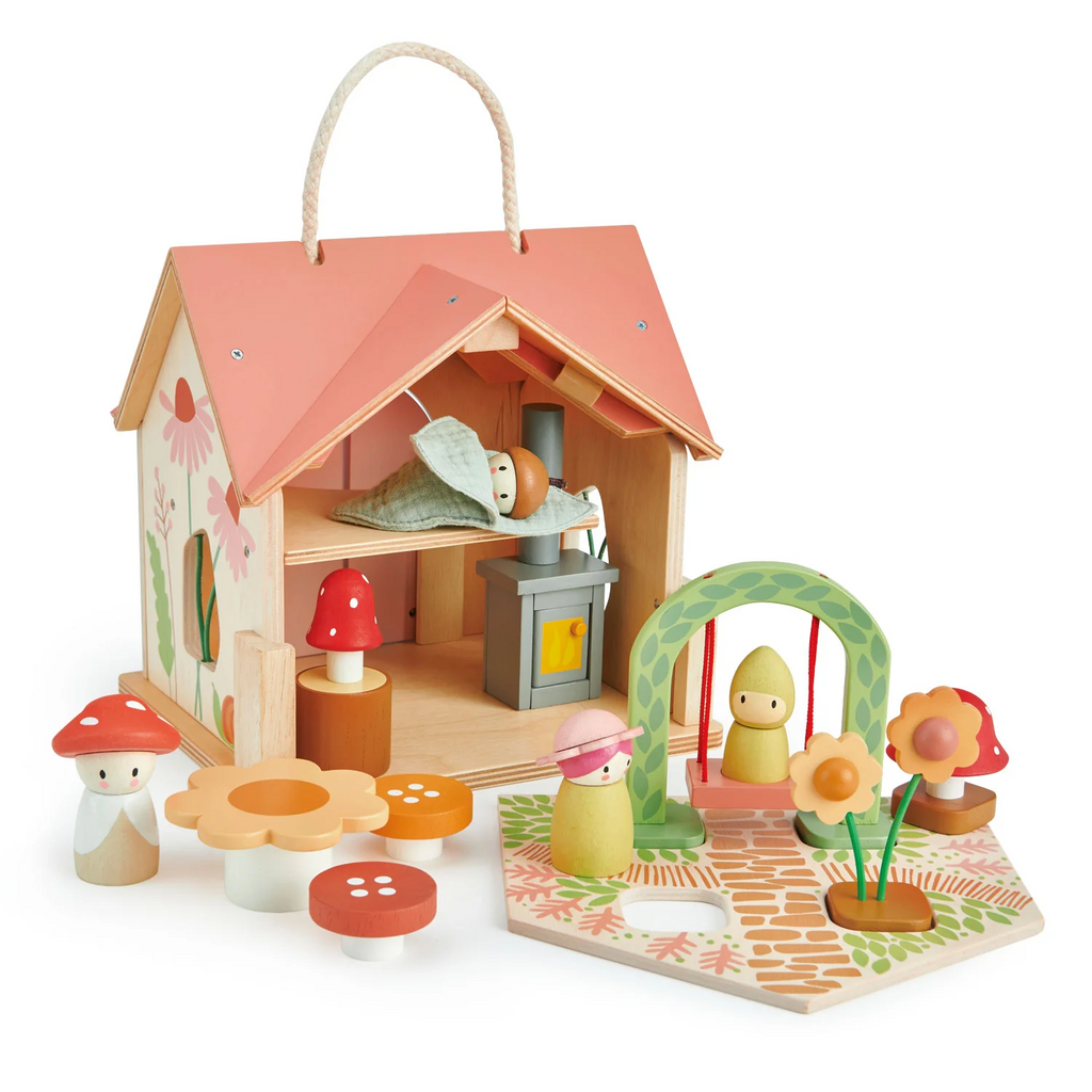 Rosewood Cottage Wooden Dollhouse