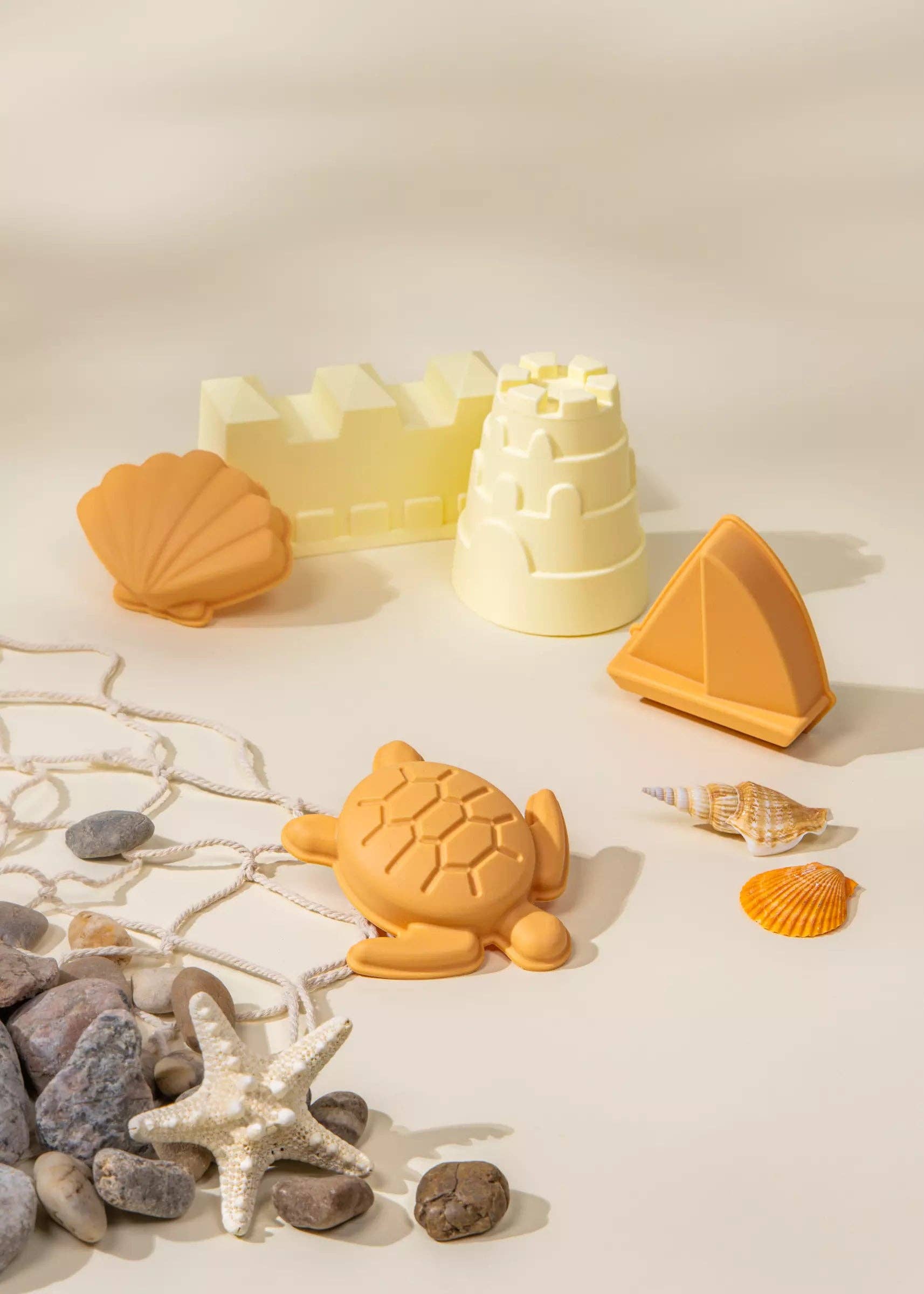 Set of 5 Silicone Sand Moulds For The Beach