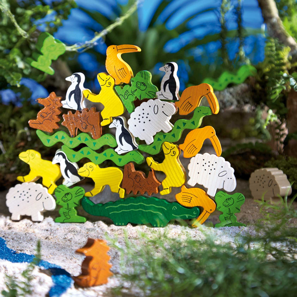 Africa Stacking Animals & Bag, Wood Toys by Le Toy Van