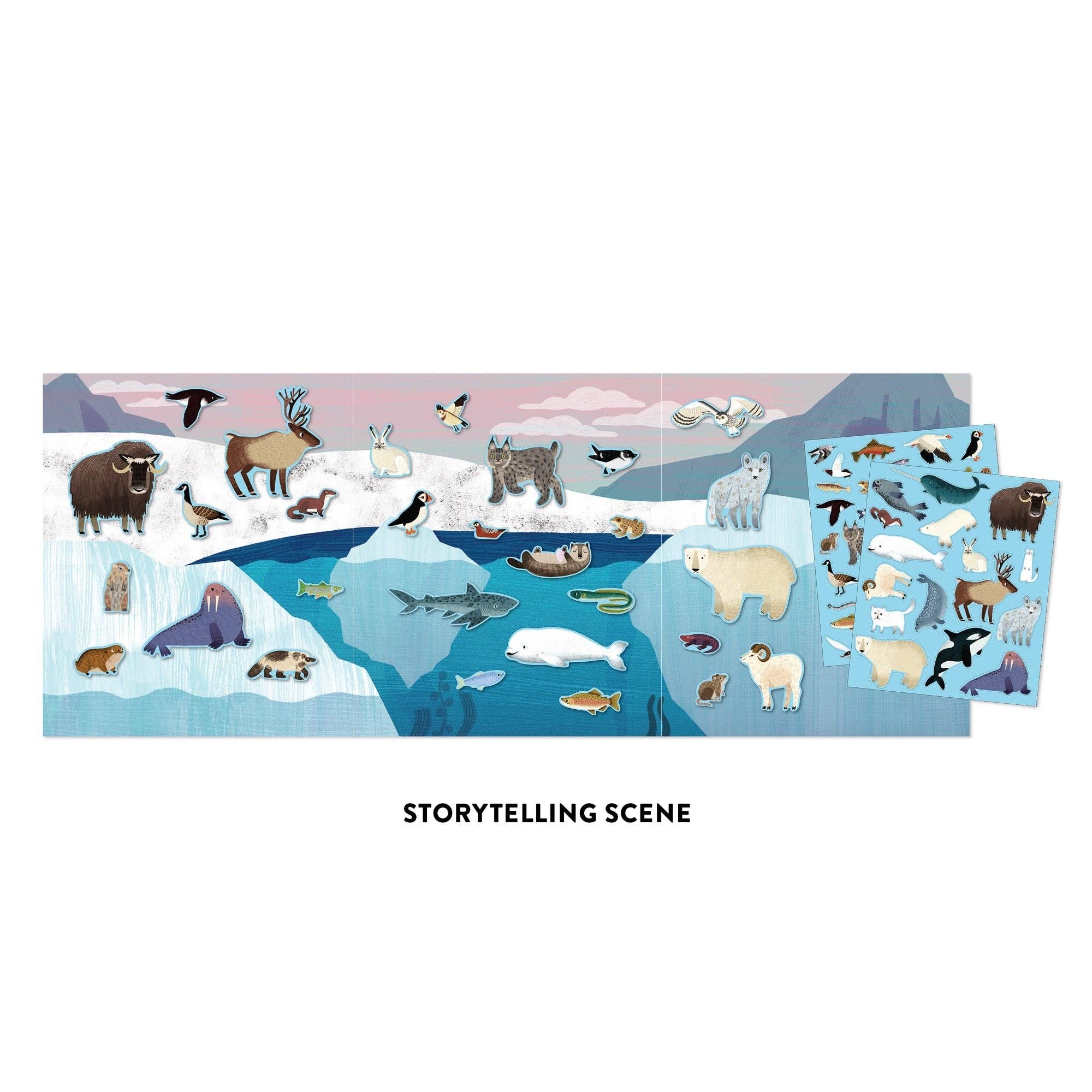 Arctic Life Reusable Sticker Play Activity Set by Mudpuppy, Ages 3+