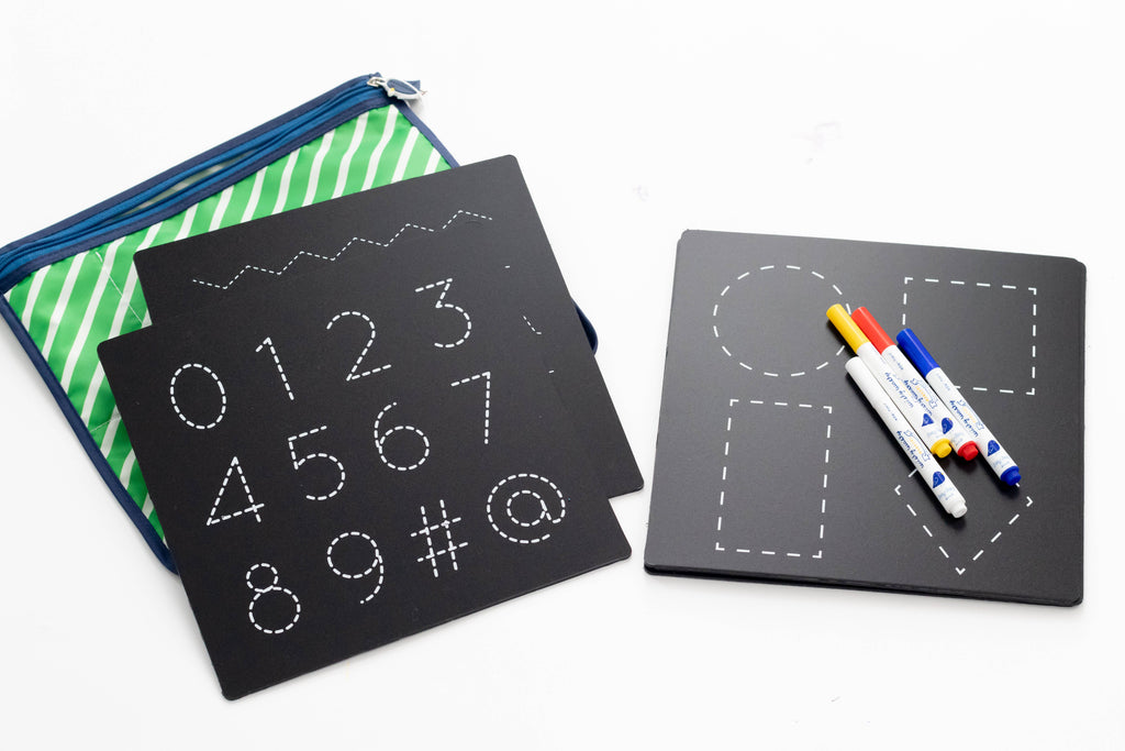 Jaq Jaq Bird Educational Bored Boards - 5 Piece Erasable Board Set for Kids