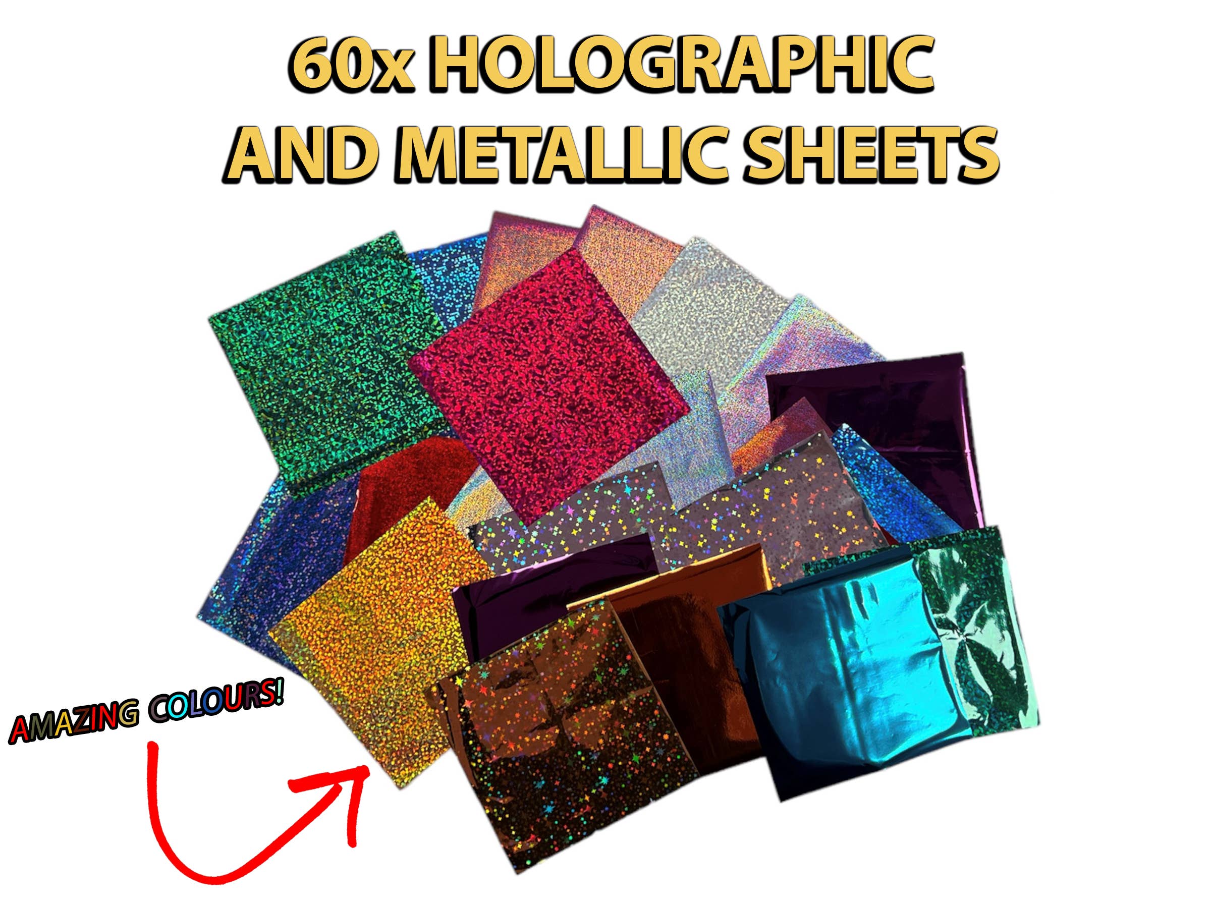 Magic Foil Rainbow Sticker Art Kit – 150 Pack