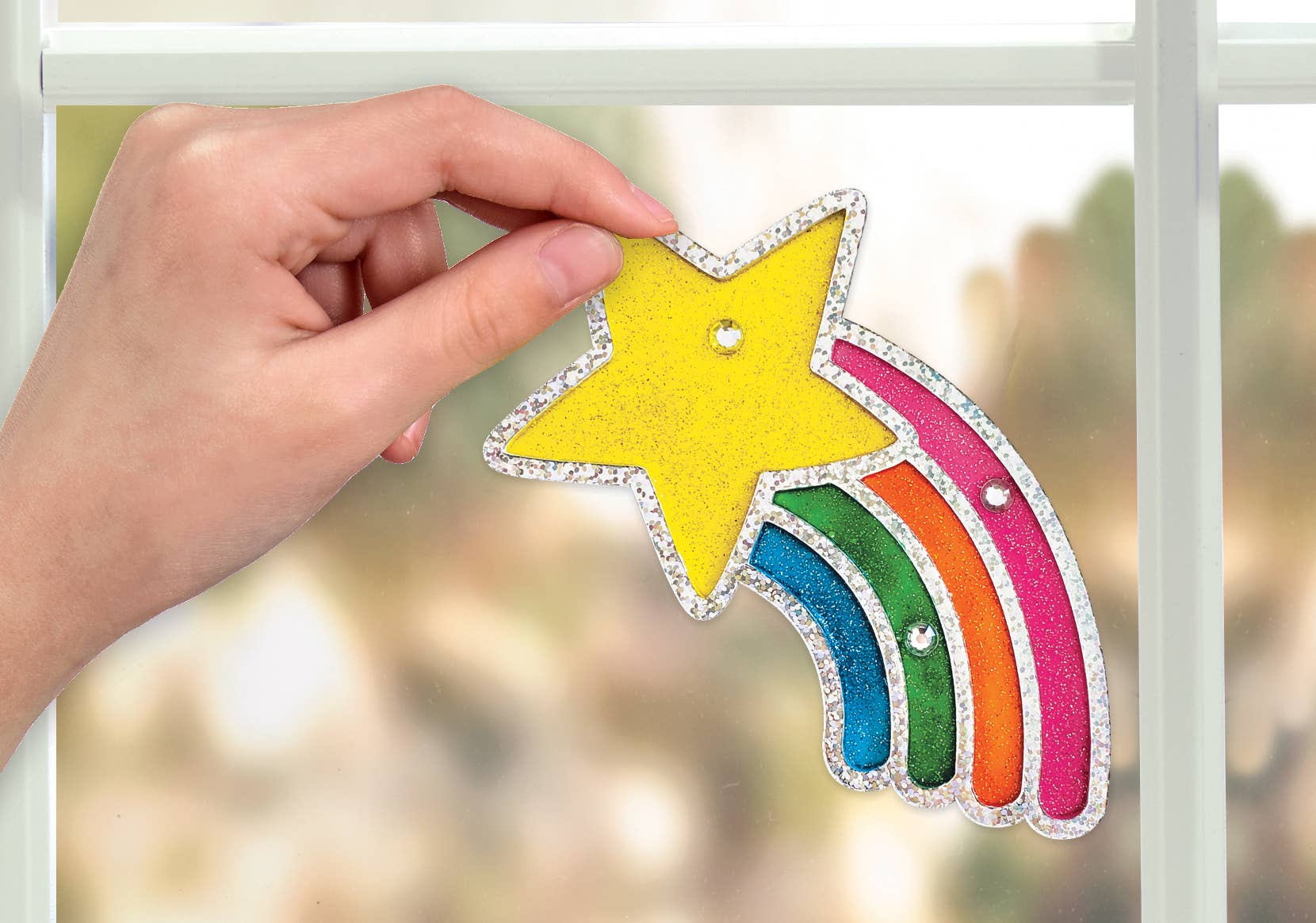 Rainbow Sprinkles Easy Sparkle Window Art Craft Kit