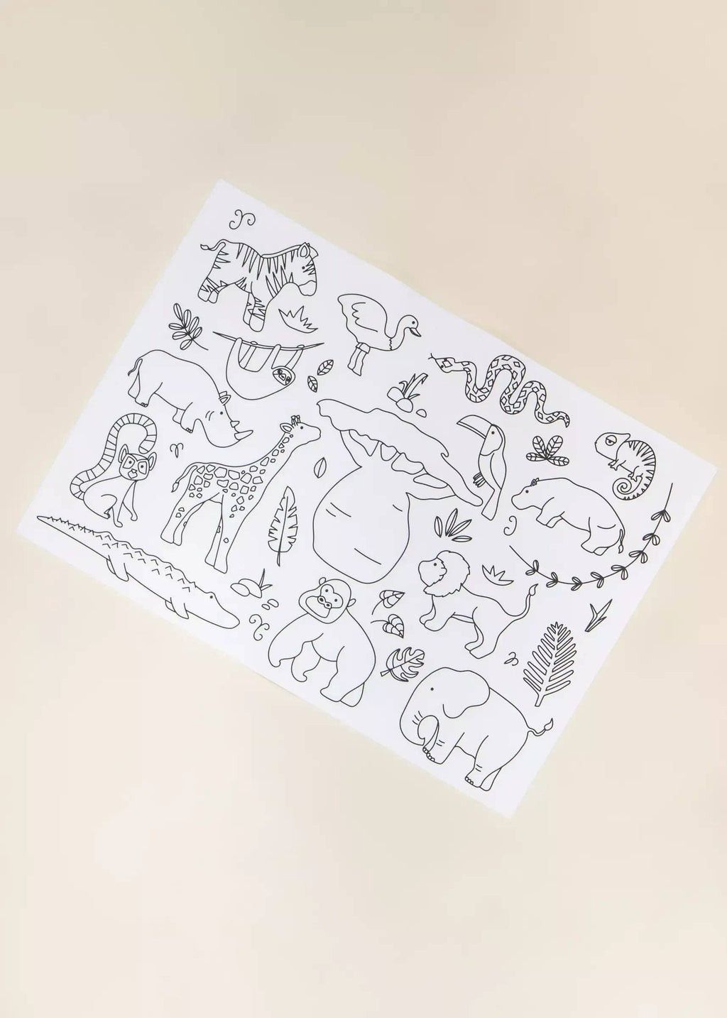 Set of 4 Silicone Washable Coloring Placemats & Markers