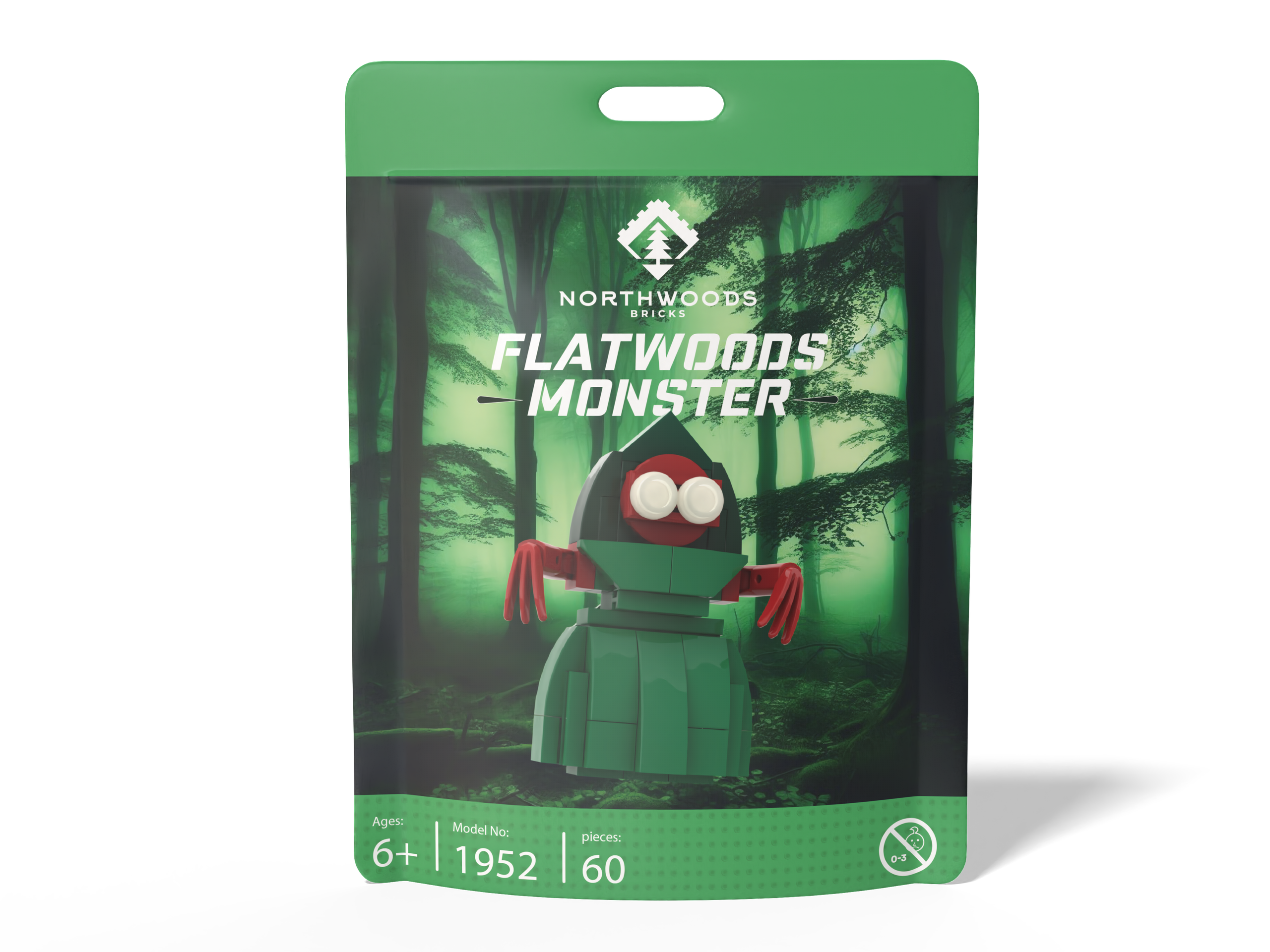 Mini Flatwoods Monster Brick Set (60pc) by Northwood Bricks