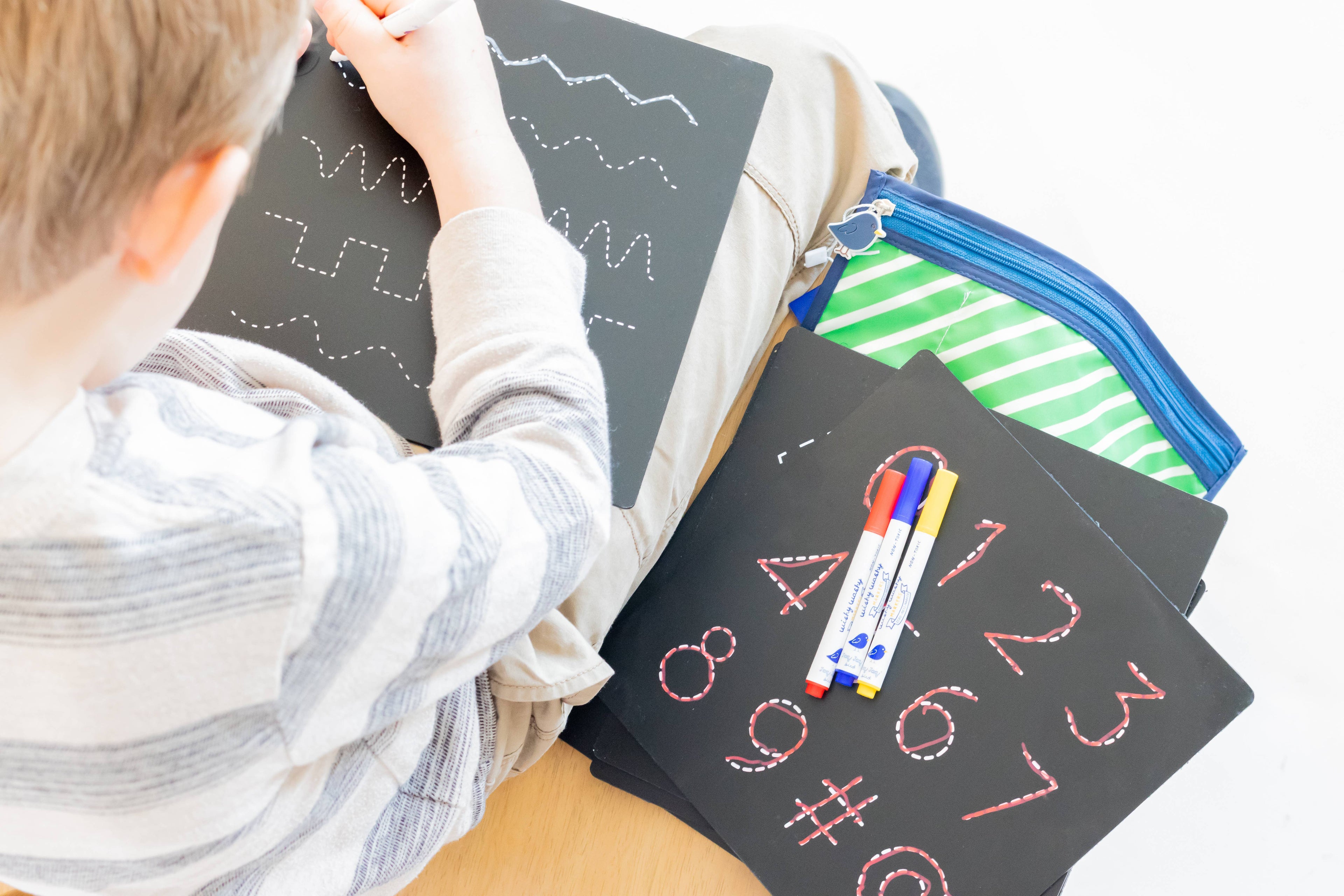 Jaq Jaq Bird Educational Bored Boards - 5 Piece Erasable Board Set for Kids