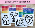 Valentine Suncatcher Sticker Craft Kit Set for Kids