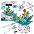 Pop Up Coloring Succulents Bouquet - Adult Coloring Craft