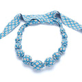 Girls Beaded Cloth Necklace - Origami - Blue