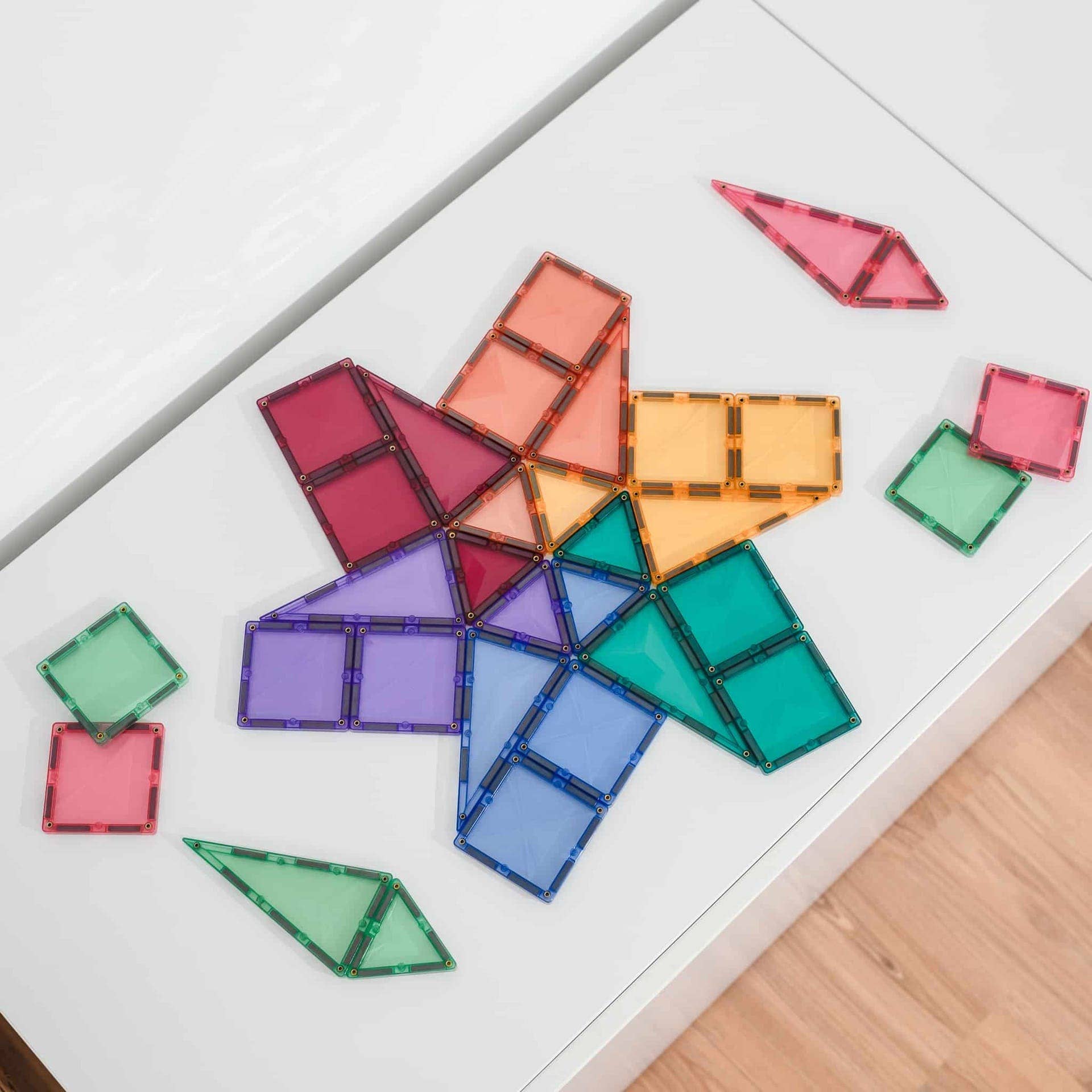 CONNETIX Magnetic Tiles Pastel Mini Pack, 32 Pieces