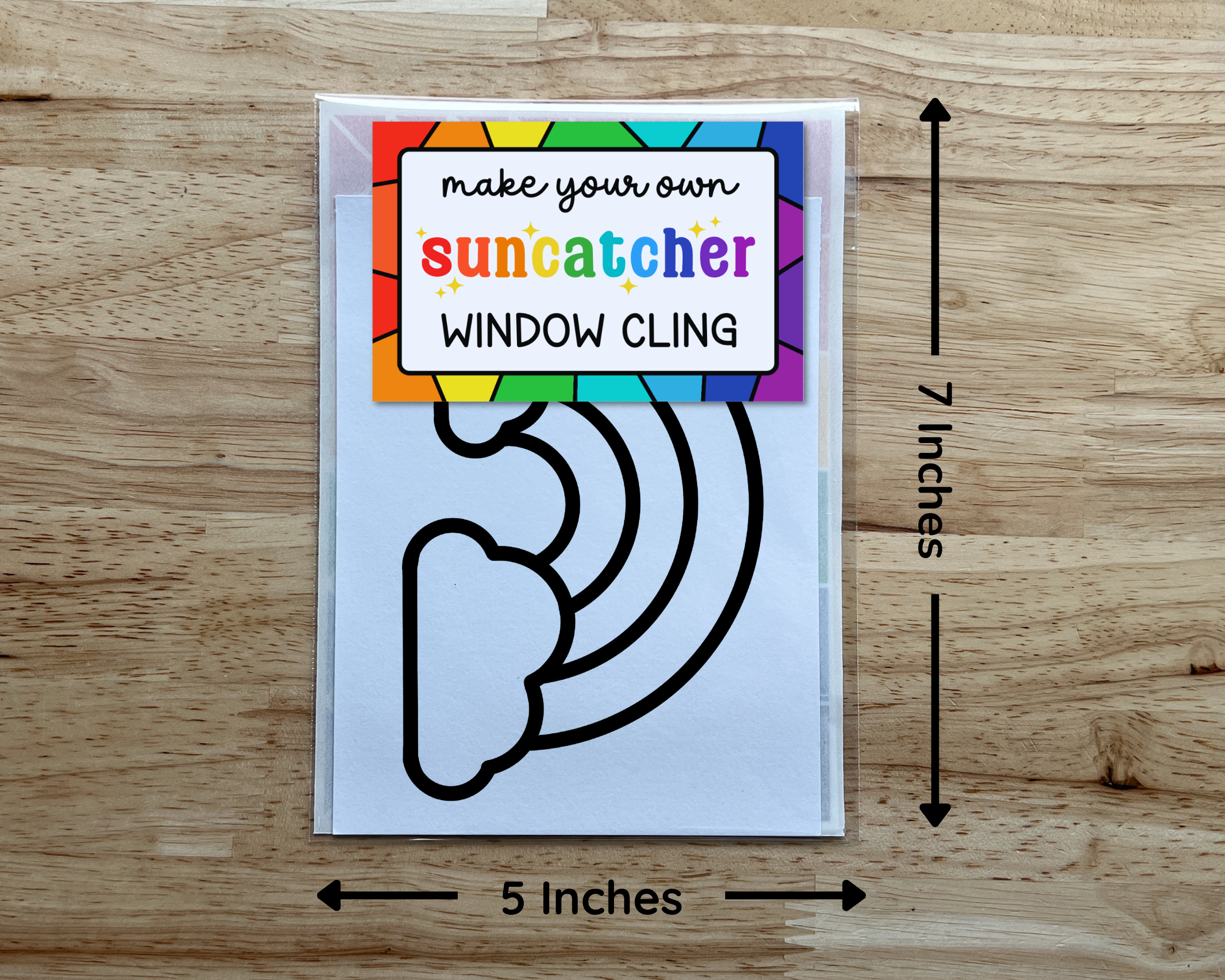 Rainbow Suncatcher Sticker Craft Kit for Kids