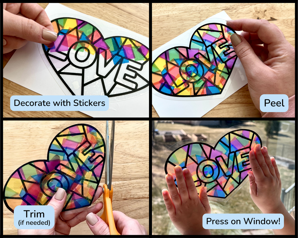 Easter Egg Suncatcher Sticker Craft Kit for Kids