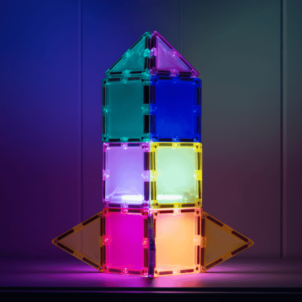 CONNETIX Magnetic Tiles Light Star Pack, 28 Pieces