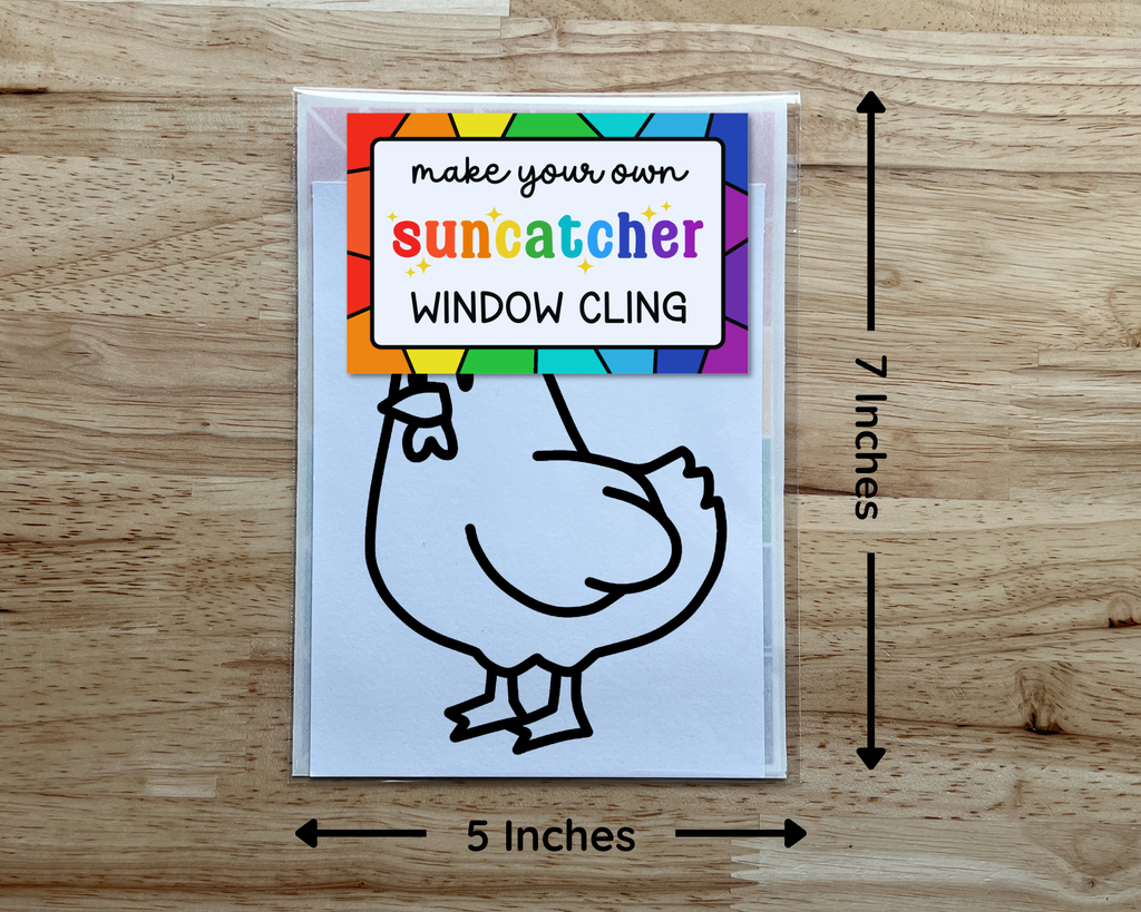 Chicken Suncatcher Sticker Craft Kit for Kids