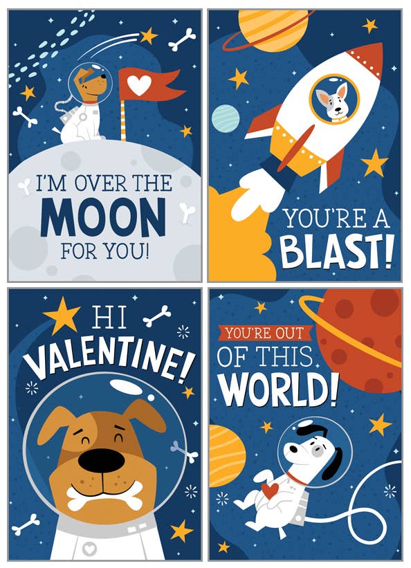 Kids Valentine Pack - Space Pups