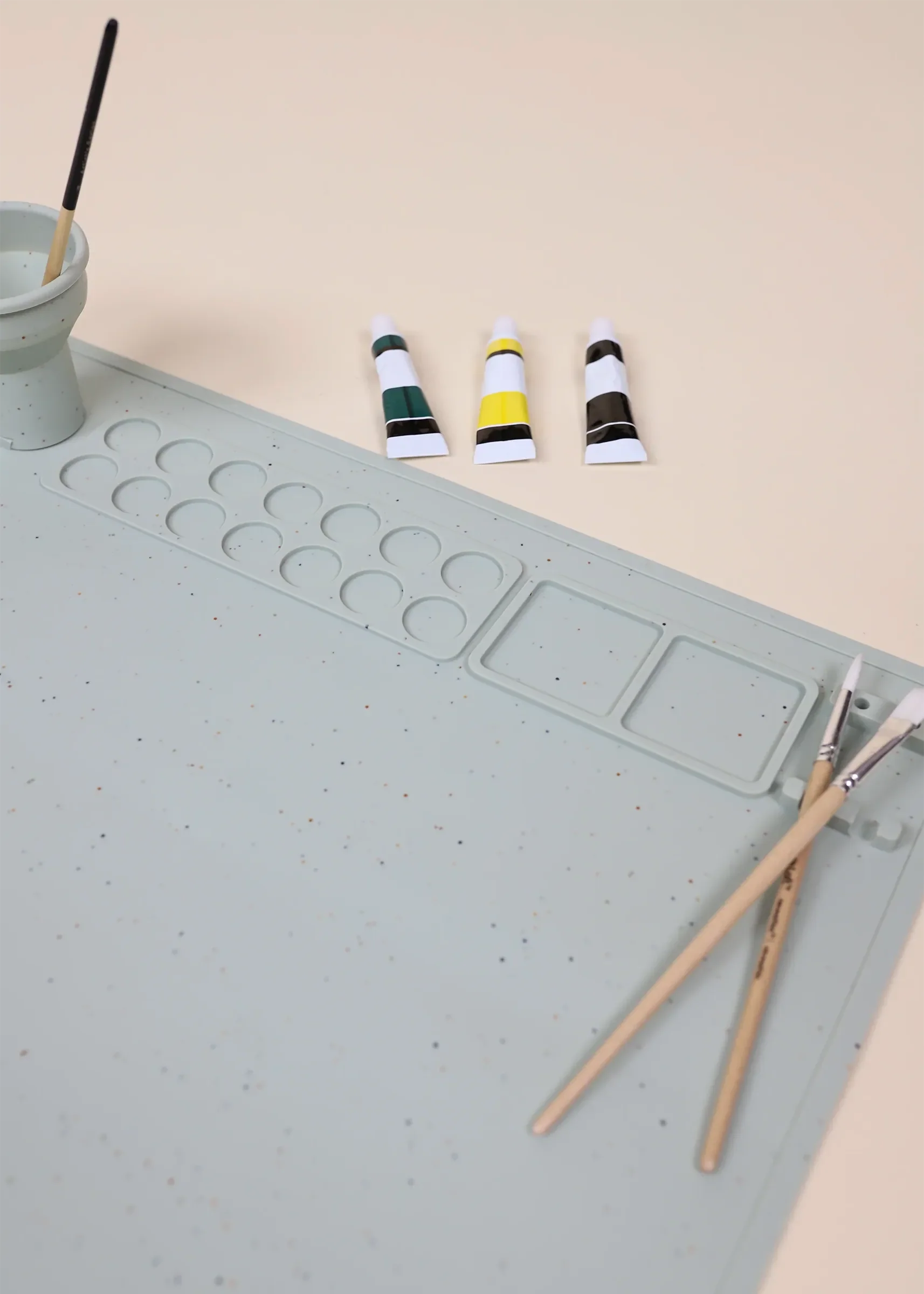 Art Painting Silicone Placemat Seafoam