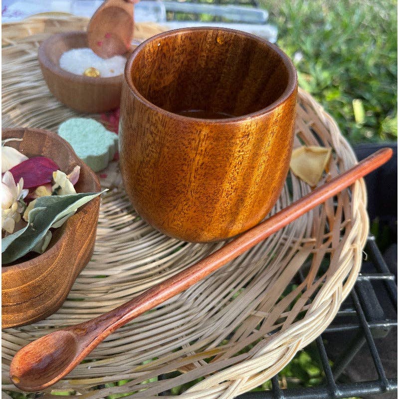 Wooden Cup And Spoon