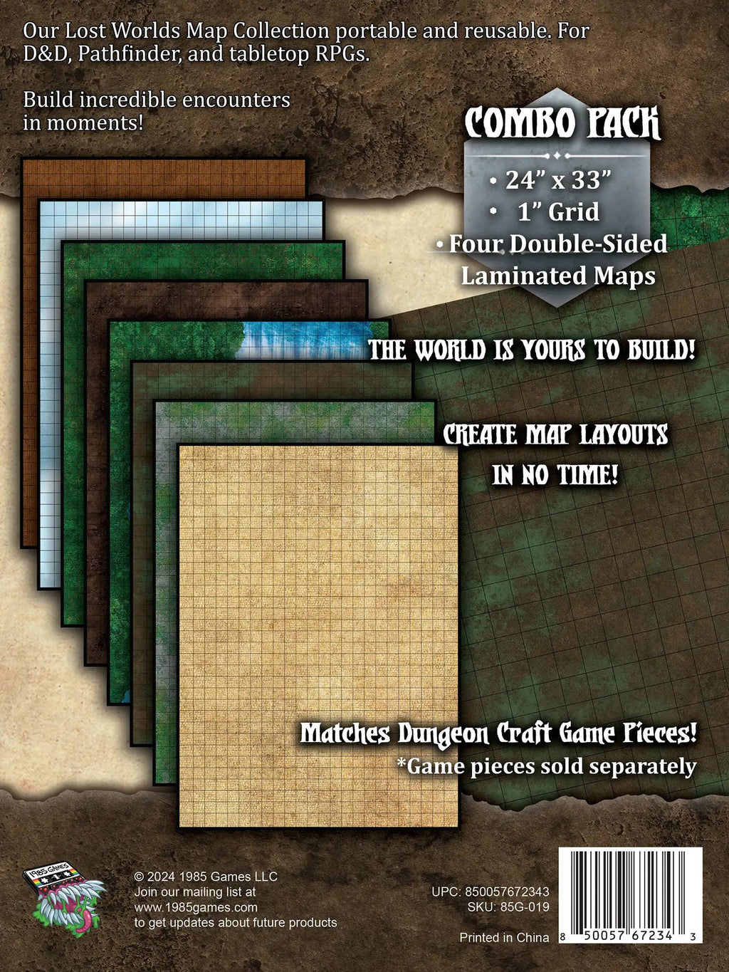 BattleMap - Lost World 4-Map Pack